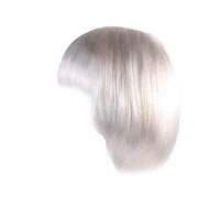 Short Bob Wig with Bangs for Women Synthetic Cosplay Party Hair in 14 Colours - White