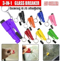 3 In 1 Car Window Glass Breaker Emergency Escape Tool with Cutter - Red