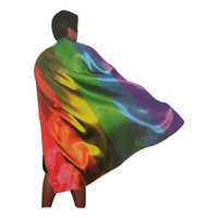 140cm DELUXE RAINBOW CAPE Party Fancy Dress Costume Adult Size Pride