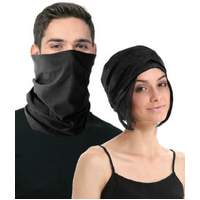 Seamless Tube Bandana Head Scarf Face Cover Mask Gaiter Ski Snow in Black