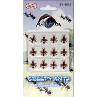 MINI FAKE ANTS Trick Halloween Scary Creepy Joke Prank Small Gag Toy Bug - 48 Ants