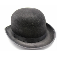 BOWLER HAT Party Vintage Costume Derby Felt Dance Halloween in Black