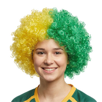 DELUXE AUSSIE AFRO WIG Costume Party Fancy Curly Hair Disco Dress Australia Day