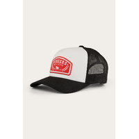 Ringers Western Wheatbelt Trucker Baseball Cap Hat in White/Red