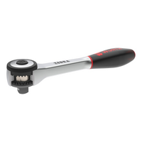 Wurth 3/8" Reversible Ratchet Wrench 360° Twist Handle Chrome Vanadium 175mm DIN 3122