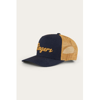 Ringers Western Hackett Trucker Baseball Cap Hat in Navy/Clay