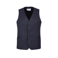 Mens Bamboo Blend Longline Vest Waistcoat w/ Stretch Business Forrnal Dress - Navy - 102