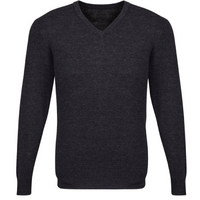 Mens Advatex Varesa Wool Pullover Jumper Cardigan V Neck - Charcoal - L