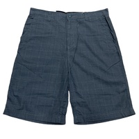 Mens 100% Cotton Summer Shorts - Check Grey - L/34