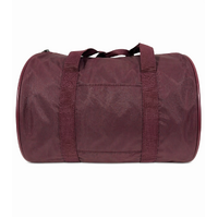 Foldable Duffel Bag Travel Gym Sports School Luggage PVC Nylon Zip - Maroon