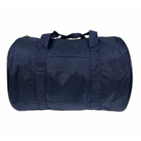 Foldable Duffel Bag Travel Gym Sports School Luggage PVC Nylon Zip - Navy