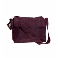 Leuts Tote Shoulder Bag Nylon Waterproof School Library Books Messenger - Maroon