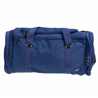 44L Foldable Duffel Bag Travel Gym Sports D-Zip Top Shoulder Strap - Royal Blue