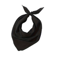 Plain Bandana 100% COTTON Head Wrap Durag Bandanna Summer Biker Scarf Mask - Plain Black