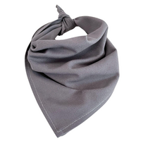 Plain Bandana 100% COTTON Head Wrap Durag Bandanna Summer Biker Scarf Mask - Grey