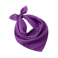 Plain Bandana 100% COTTON Head Wrap Durag Bandanna Summer Biker Scarf Mask - Purple