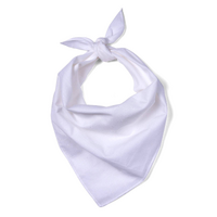 Plain Bandana 100% COTTON Head Wrap Durag Bandanna Summer Biker Scarf Mask - White