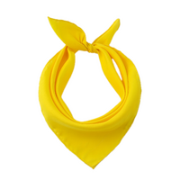 Plain Bandana 100% COTTON Head Wrap Durag Bandanna Summer Biker Scarf Mask - Yellow