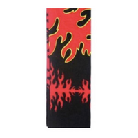 BANDANA Paisley 100% COTTON Head Wrap Durag Bandanna Summer Mask in Red Fire on Black