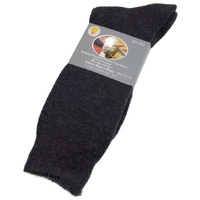 1 Pair Merino Wool Blend Work Socks Thermal Hiking Winter Warm Socks - Charcoal - 11-14