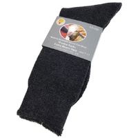 1 Pair Merino Wool Blend Work Socks Thermal Hiking Winter Warm Socks - Charcoal - 7-11