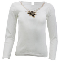 Womens Merino Wool Blend Thermal Top Long Sleeve V Neck Spencer Warm - Beige - 10-12