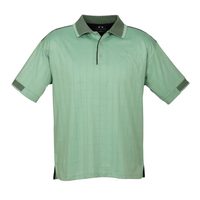 Mens Noosa Self Check Polo Shirt High Quality Breathable Top Casual - Mint/Navy - S