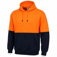 Hi Vis Polar Fleece Hoodie Safety Workwear Jumper Fleecy Jacket UPF 50+ - Orange
