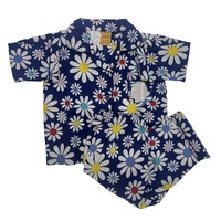 KIDS FLANNELETTE PYJAMAS PJs Boys Girls Flannel Pajamas Pyjama Winter Set PJ - Daisy Brights - 2