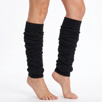 LEG WARMERS Knitted Womens Neon Party Knit Ankle Fluro Dance Costume 80s Pair - Black
