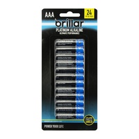 Brillar AAA Platinum Alkaline Batteries - Pack of 24