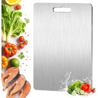 Stainless Titanium Steel Anti-Bacterial Mildew-Proof Cutting Chopping Board 23 x 34cm