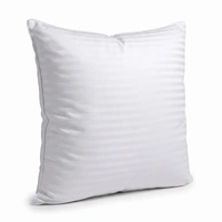 100% Cotton European Pillowcase 400 Thread Count Hotel Quality - Striped White (65x65cm