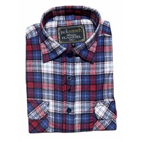 Mens Flannelette Long Sleeve Pullover Shirt 100% Cotton Flannel - Half Placket - 3XL