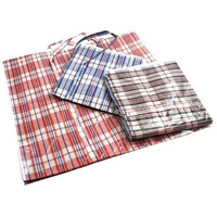 1x Large Stripe Bag Packing Storage Strip Zip Shopping Travel Check House Moving 65cm x 60cm x 25cm
