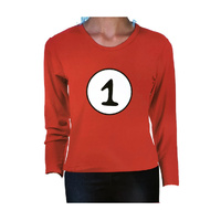 Kids Cat In The Hat Thing 1 Dr Seuss Red Top Party Costume Book Week Childrens - Medium (7-9 Years Old)