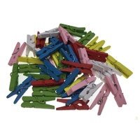 900pcs MINI WOODEN PEGS Natural Craft Baby Shower Clothes Pin Scrapbook 35mm