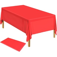 Table Cloth Cover Reusable & Washable Xmas Party 137cm x 274cm (54"x108") in Red