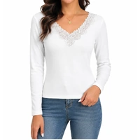 Womens Thermal Cotton Long Sleeve Spencer Tops Long Sleeve Underwear in White