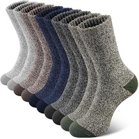 6 Pairs Heavy Duty Wool Blend Work Socks Extra Thick Cushion in Assorted Colours - 6-11