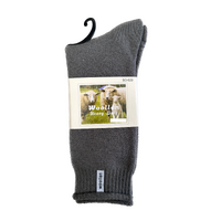 1 Pair Premium Mens Wool Heavy Duty Thick Work Socks Cushion Woolen - Grey - 7-11