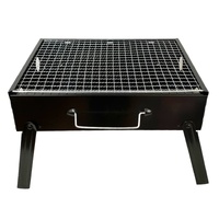 Mini Portable Foldable Charcoal Grill BBQ Grill Outdoor - Matte Black