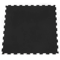 CORTEX 10mm Commercial Interlocking Rubber Gym Tile Mat (1m x 1m) - Set of 9