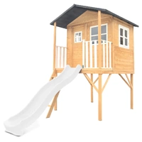 Lifespan Kids Burleigh Cubby House with 2.2m Slide (White)