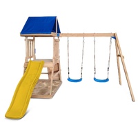 Lifespan Kids Hazelbrook Swing Set & Play Centre with 1.8m Slide (Yellow)