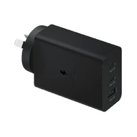 Samsung 65W Trio Adapter 2x USB-C + 1x USB-A Portable Fast Charger Black