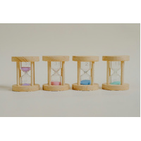 Wooden sand timers Set of 4
