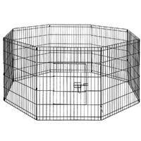 24" 8 Panel Pet Dog Playpen Puppy Exercise Cage Enclosure Fence Play Pen