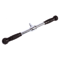 Randy & Travis Rubber Coated Solid Straight Bar Attachment for Cable Machines