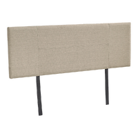 Linen Fabric Double Bed Headboard Bedhead - Beige
